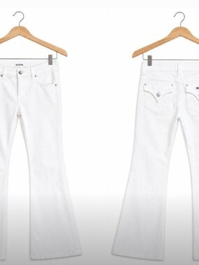 Hudson Jeans White Flare Denim - Women's Wide Leg